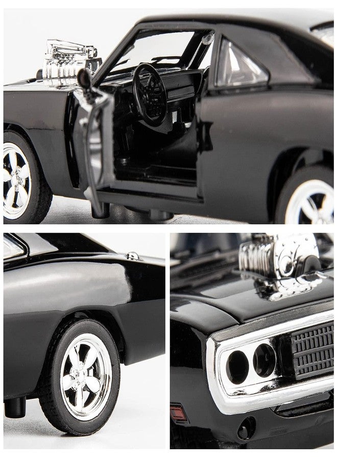 FEXXA سيارة FEXXA نموذجية مصبوبة من سبيكة معدنية حصرية بمقياس 1:32، تعمل بالسحب للخلف، مع صوت وإضاءة، لعبة سيارة صغيرة للأطفال، سيارة لعبة معدنية مع صوت وإضاءة؟ (فاست أند فيوريس 7 - أسود) - Image 5